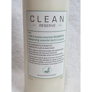 CLEAN RESERVE Buriti & Tucuma Essential Hair Shampoo | Vegan 10Fl. Oz Brand New